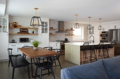 kitchen and dining area