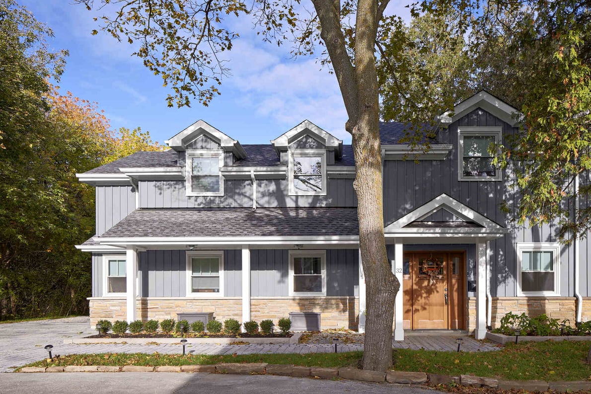 Exterior view of home renovation in Markham