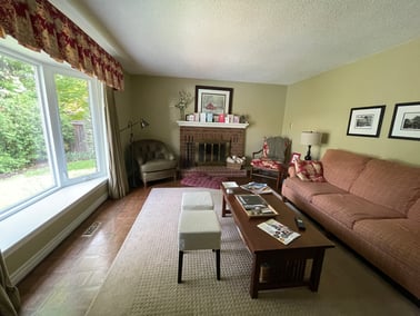old living room view