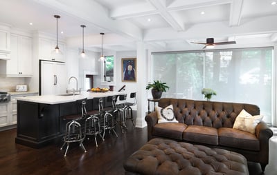 First-floor open concept living space and kitchen renovation in Toronto