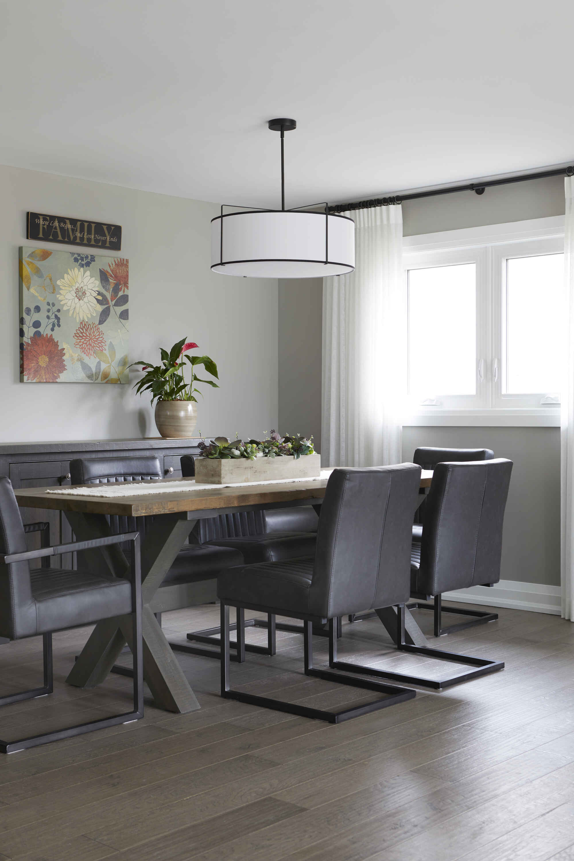 View of dining table in Markham renovation
