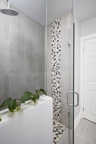 bathroom shower oasis with tiled accents in markham home renovation