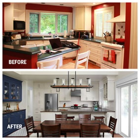 before and after beautiful kitchen transformation in markham ontario