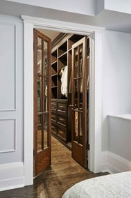 double door entrance to walk in closet in markham home renovation