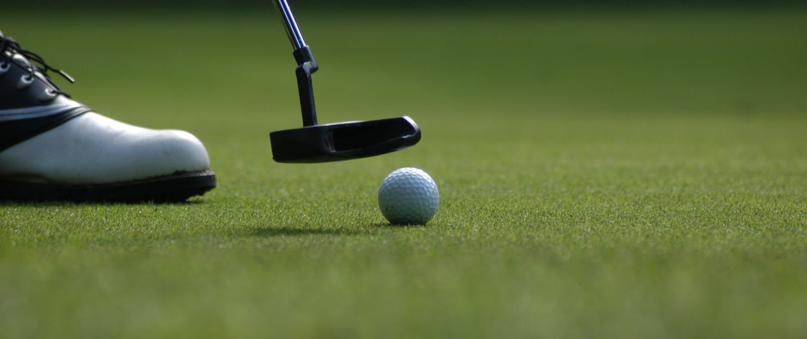 guy lining up putt on nicely groomed green at bayview golf and country club near markham (1)
