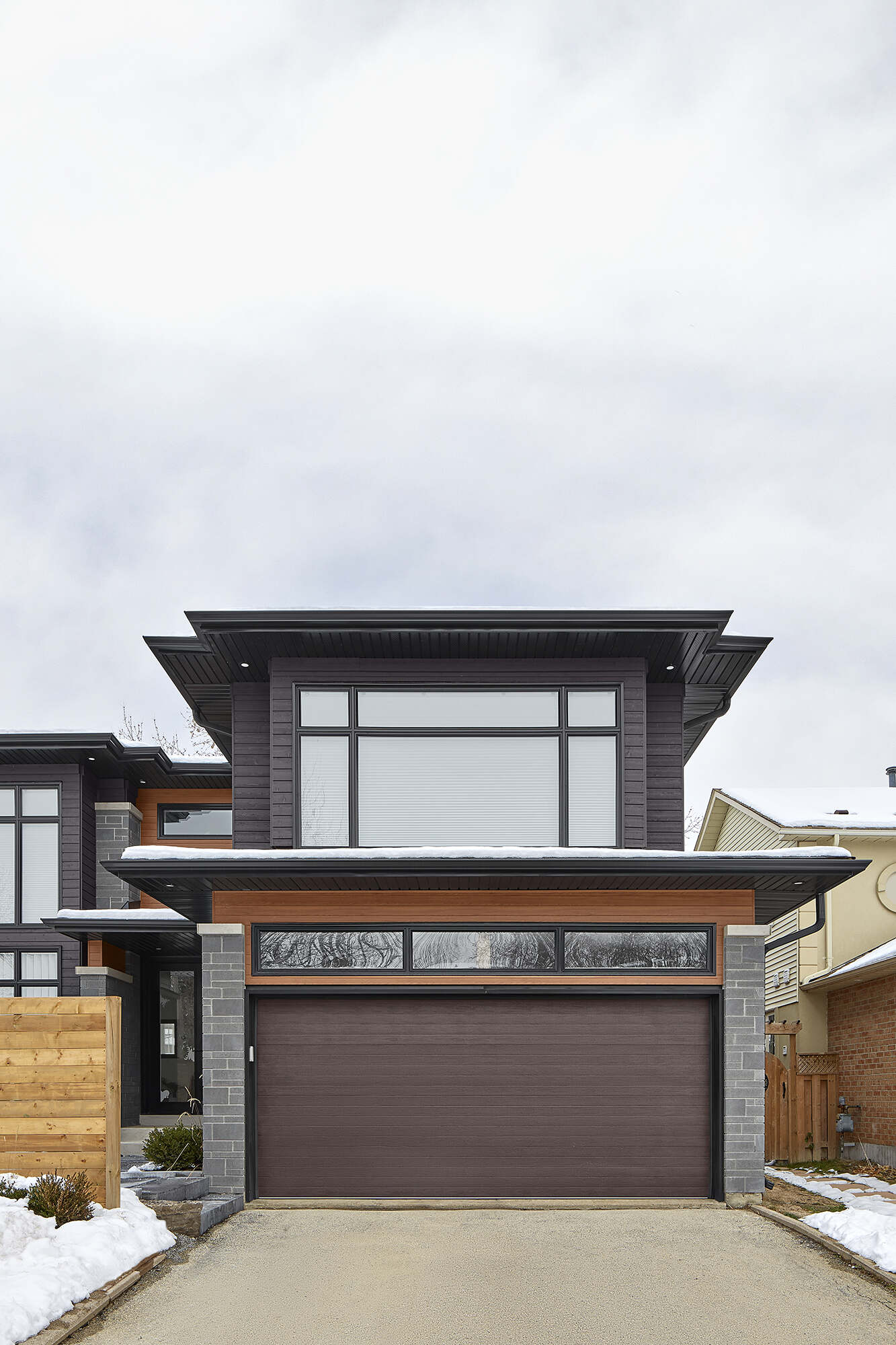 home exterior view of garage primary suite