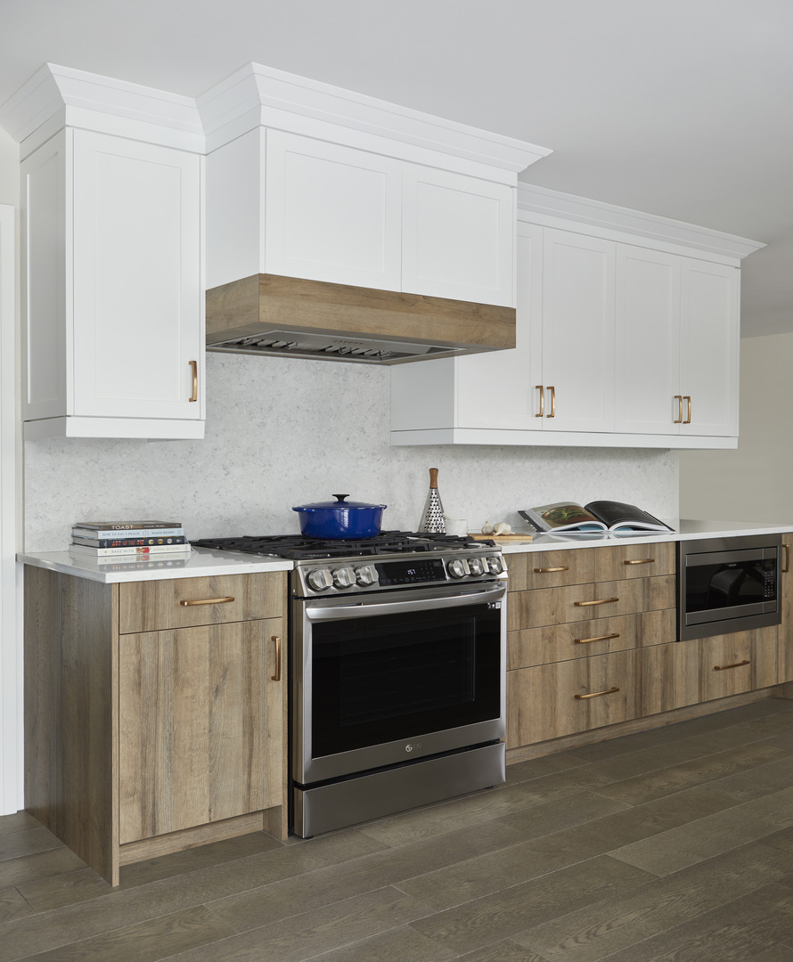 kitchen hood and stove
