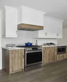kitchen hood and stove