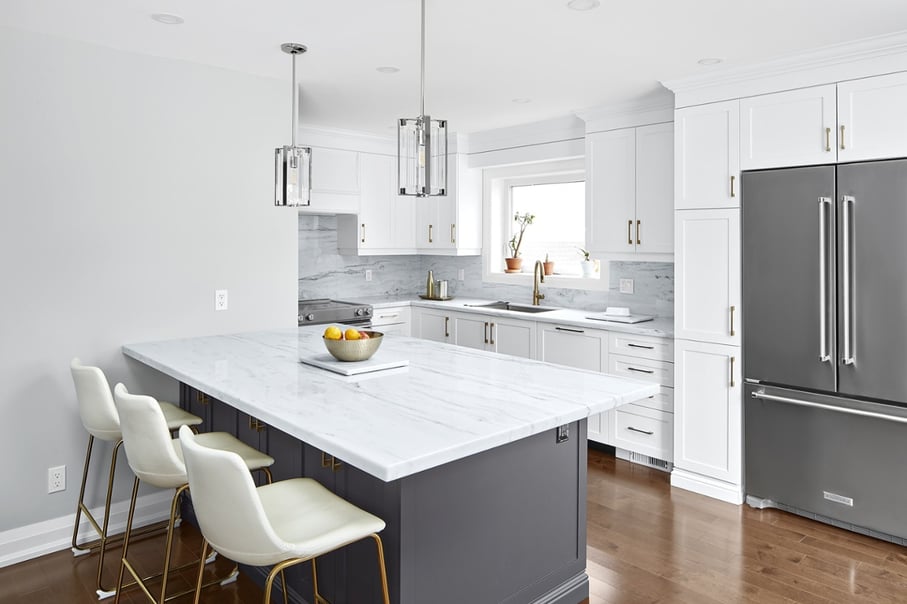 white kitchen renovation in markham ontario-1