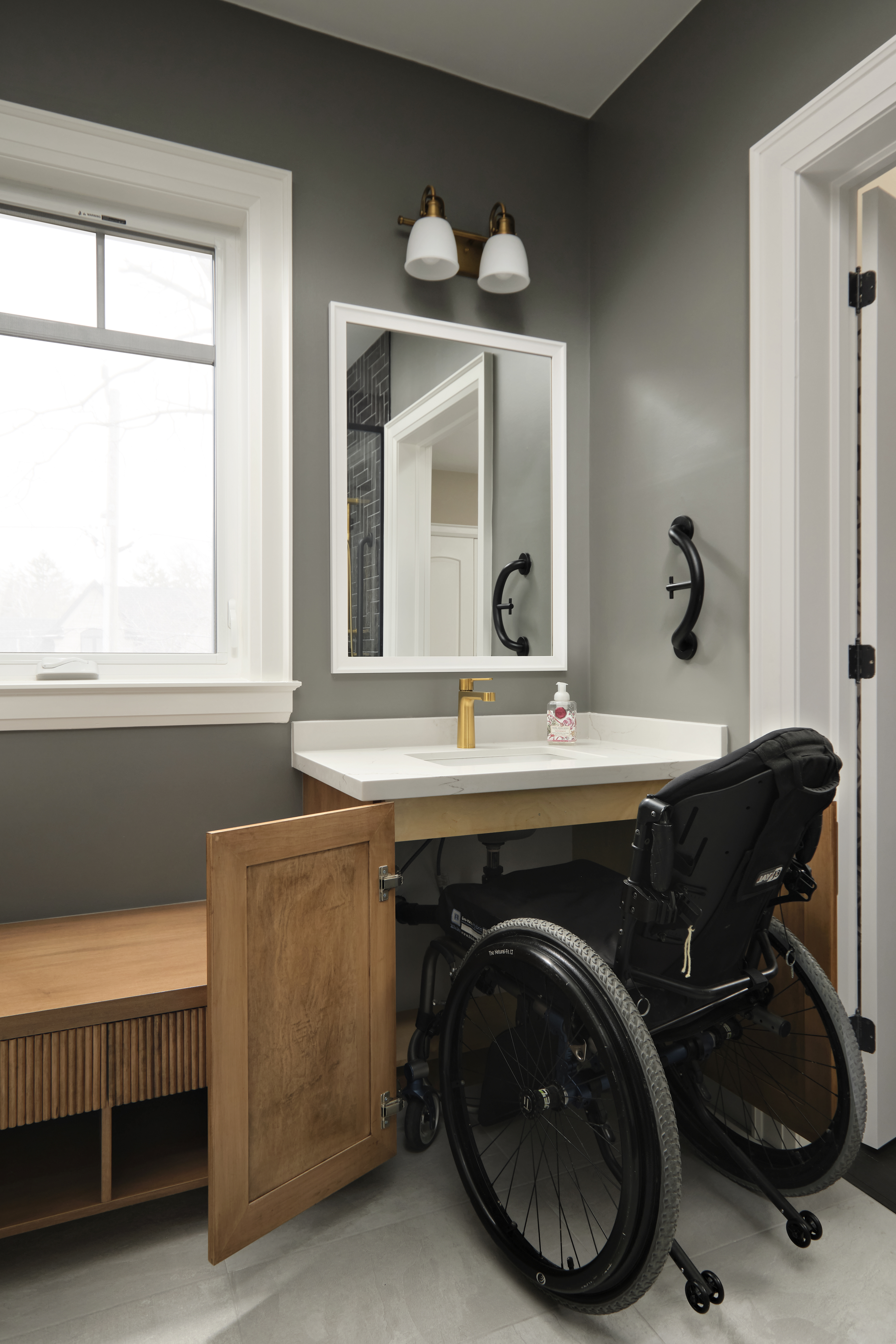Stylishly-Accessible wheelchair sink